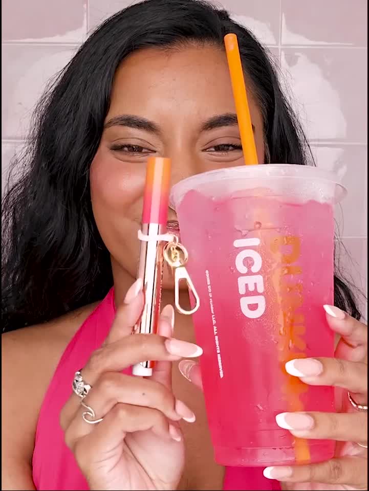 tarte™ x Dunkin' maracuja juicy shimmer glass lip plump + free charm